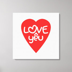 Vietnamese Valentine ♥ Love Yêu ♥ Asian Wordplay Canvas Print