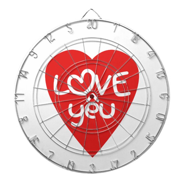 Vietnamese Valentine ♥ Love Yêu ♥ Asian Wordplay Dartboard (Front)