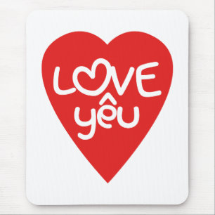 Vietnamese Valentine ♥ Love Yêu ♥ Asian Wordplay Mouse Mat