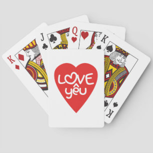 Vietnamese Valentine ♥ Love Yêu ♥ Asian Wordplay Playing Cards