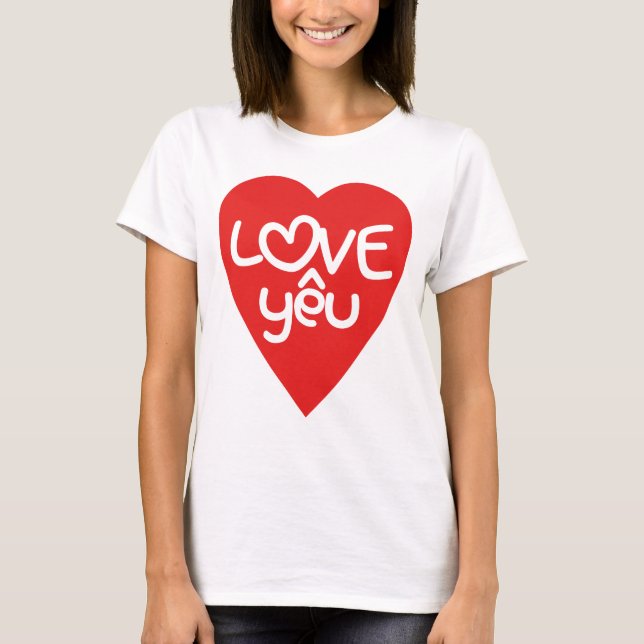 Vietnamese Valentine ♥ Love Yêu ♥ Asian Wordplay T-Shirt (Front)