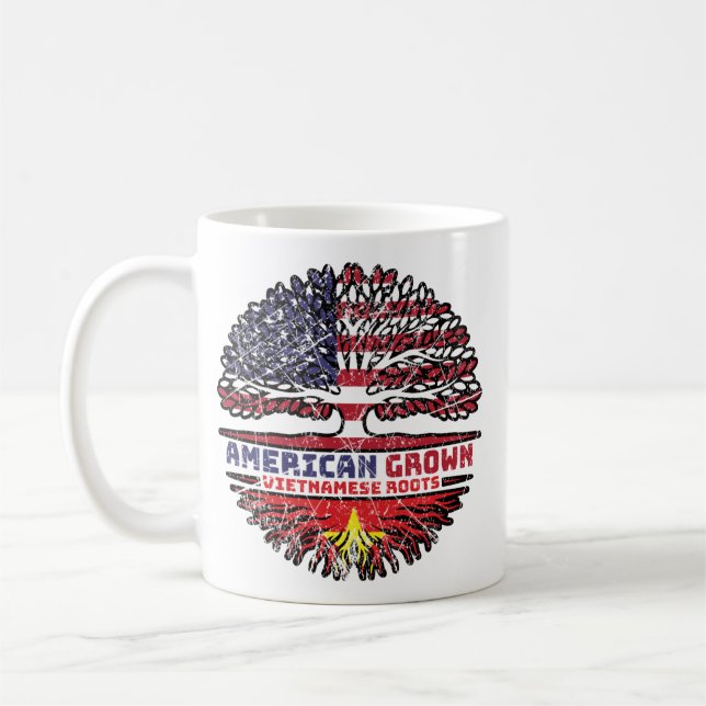 Vietnamese Vietnam US American USA United States Coffee Mug (Left)