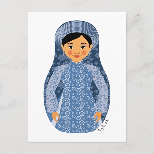 Vietnamese Water Matryoshka Postcard (Front)