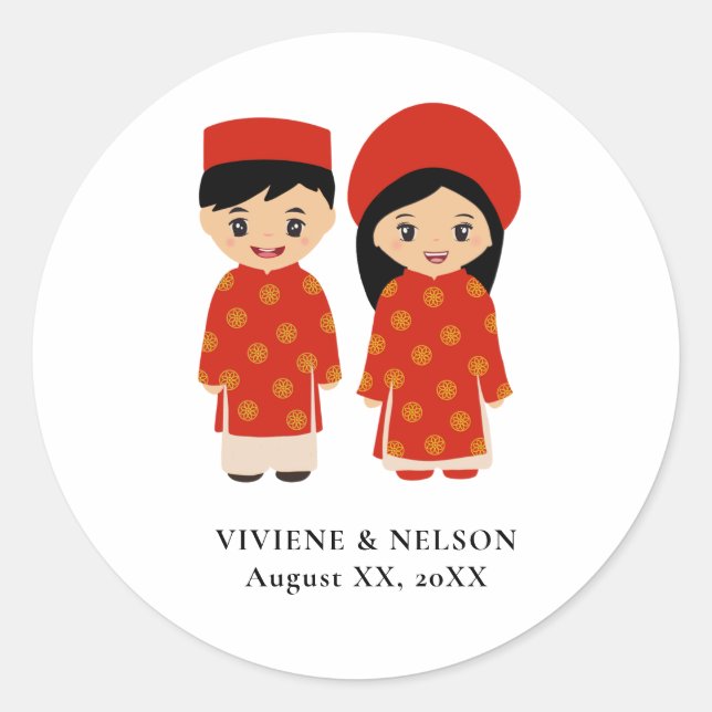 Vietnamese Wedding Sticker (Front)