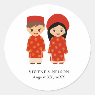 Vietnamese Wedding Sticker - Nicole