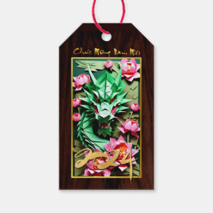 Vietnamese Wood Green Dragon New Year 2024 GT Gift Tags