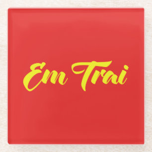Vietnamese (Young) Brother - Em Trai ~ Tiếng Việt Glass Coaster