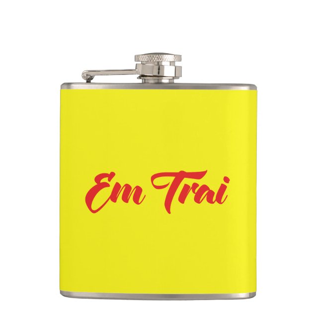 Vietnamese (Young) Brother - Em Trai ~ Tiếng Việt Hip Flask (Front)