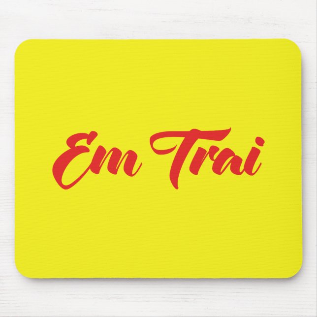 Vietnamese (Young) Brother - Em Trai ~ Tiếng Việt Mouse Mat (Front)
