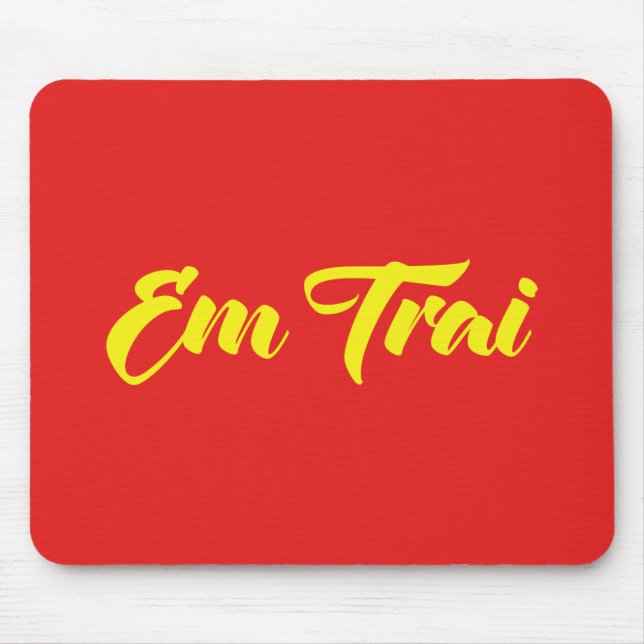 Vietnamese (Young) Brother - Em Trai ~ Tiếng Việt Mouse Mat (Front)