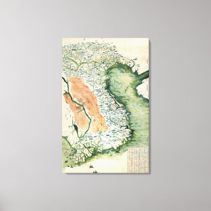 VietnamPanoramic MapVietnam Canvas Print