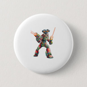 vietsinh_create_a_graphic_design_A_schnauzer_in_fu 6 Cm Round Badge