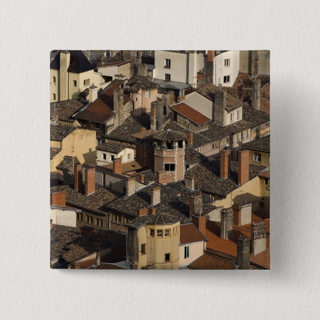 Vieux Lyon Old Lyon), France 15 Cm Square Badge (Front)