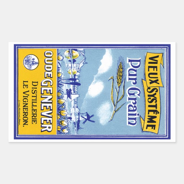 Vieux Systeme Pur Grain Rectangular Sticker (Front)