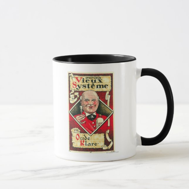 Vieux Systeme Wine LabelEurope Mug (Right)