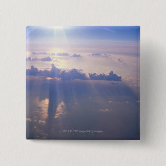 View above dense cloud 15 cm square badge