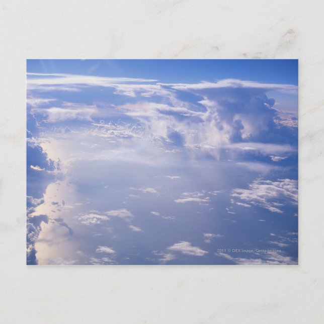 View above scattered cloud postcard (Front)