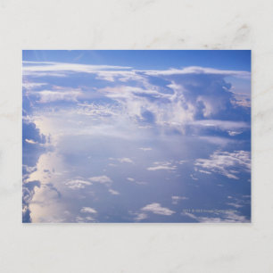 View above scattered cloud postcard