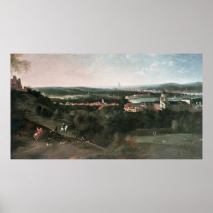 View across Greenwich Park toward London Poster