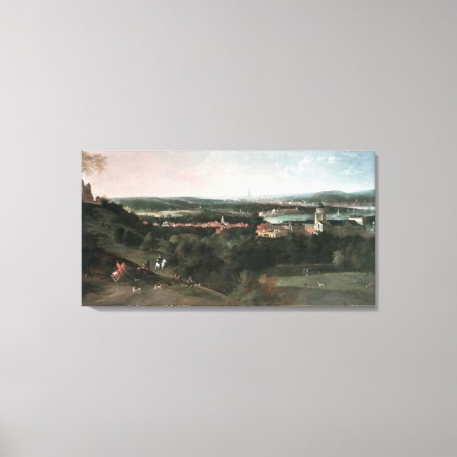 View across Greenwich Park towards London Canvas Print (Front)