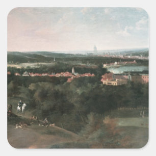 View across Greenwich Park towards London Square Sticker