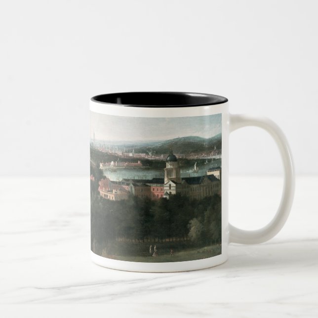 View across Greenwich Park towards London Two-Tone Coffee Mug (Right)