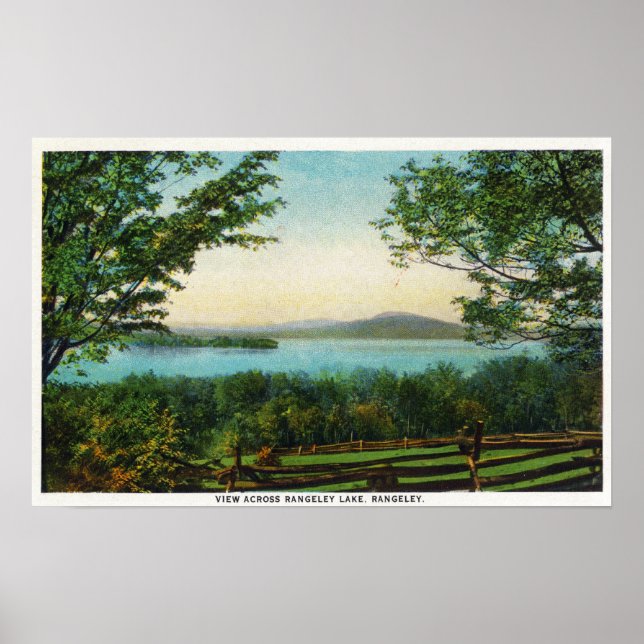 View Across Rangeley Lake Poster (Front)