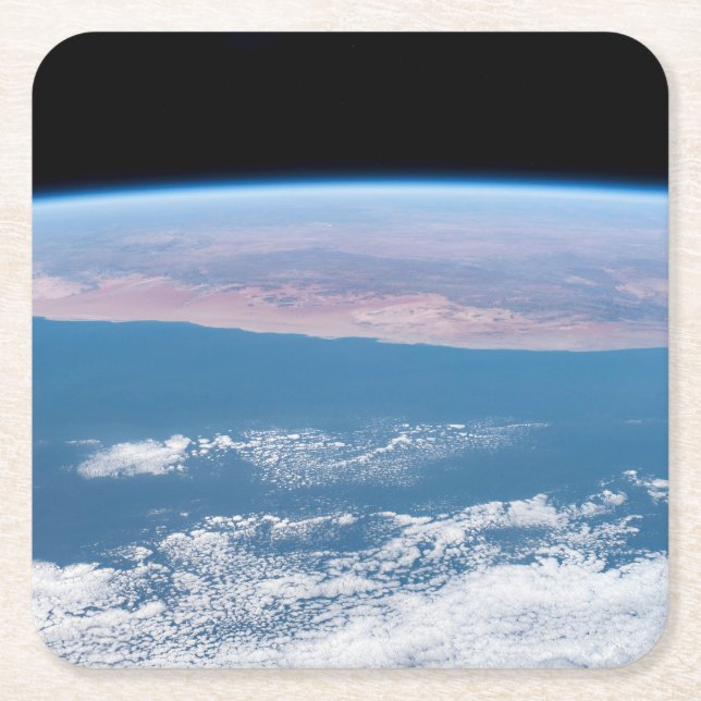 View Across The Southwest Coast Of Africa. Square Paper Coaster (Front)