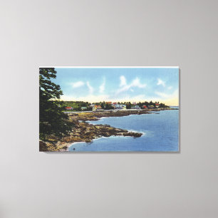 View Along Ocean Point, Homes by the Sea Canvas Print