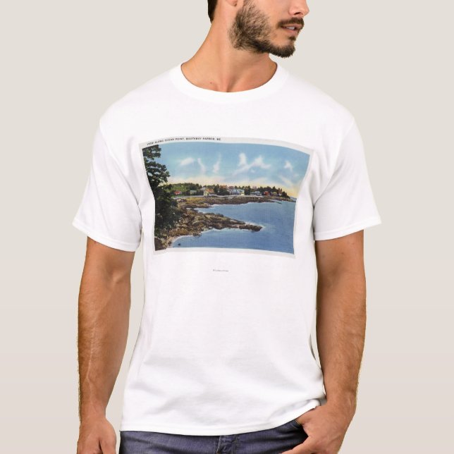 View Along Ocean Point, Homes by the Sea T-Shirt (Front)