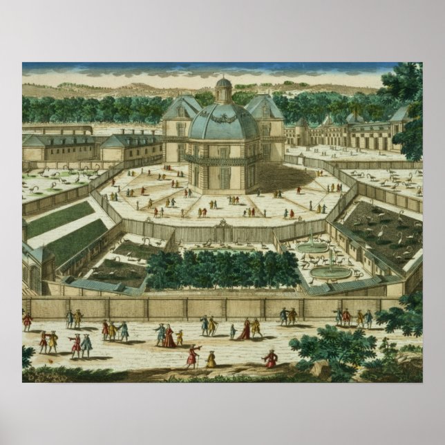 View and Perspective of the Salon de la Menagerie Poster (Front)
