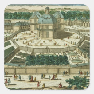 View and Perspective of the Salon de la Menagerie Square Sticker