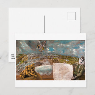 View and Plan of Toledo El Greco Postcard
