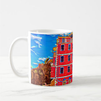 View at colourful houses in Cinque Terre, Italy. S Coffee Mug