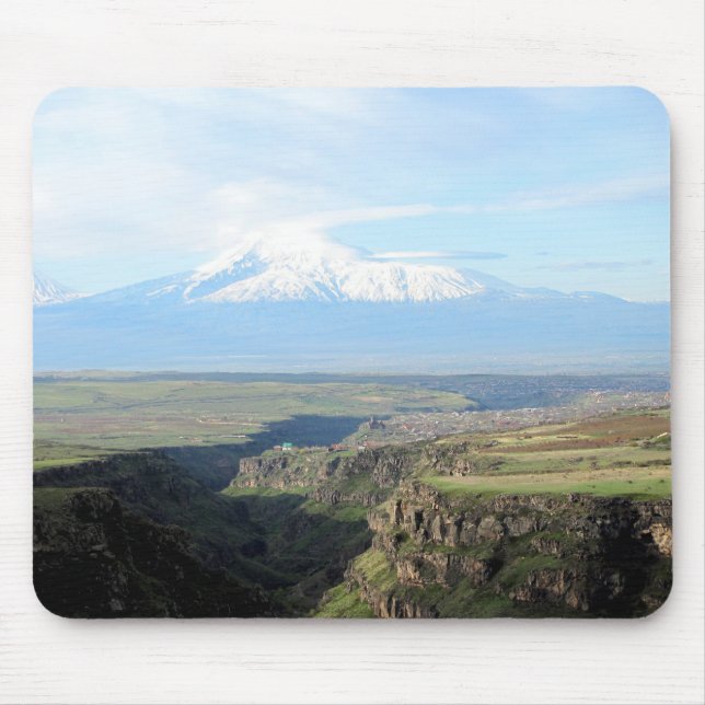View at mountain Ararat from Armenian side Mouse Mat (Front)