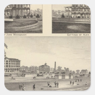 View at Sea Grove, Cape May Point Square Sticker