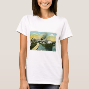 View Below the Soo, Soo Locks, Michigan T-Shirt