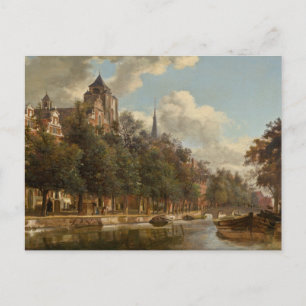 View Down a Dutch Canal Postcard