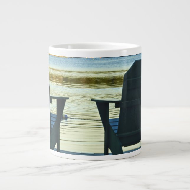 View from Adirondack Chairs in the Adirondacks, NY Large Coffee Mug (Front)
