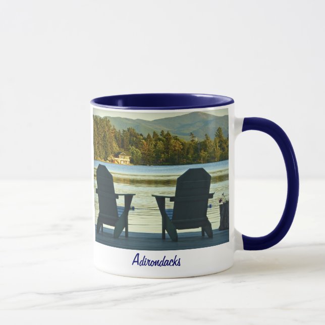 View from Adirondack Chairs in the Adirondacks, NY Mug (Right)