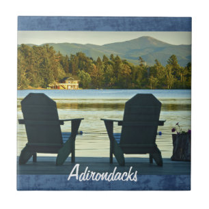 View from Adirondack Chairs in the Adirondacks, NY Tile