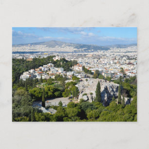 View From Athens Acropolis Postcard