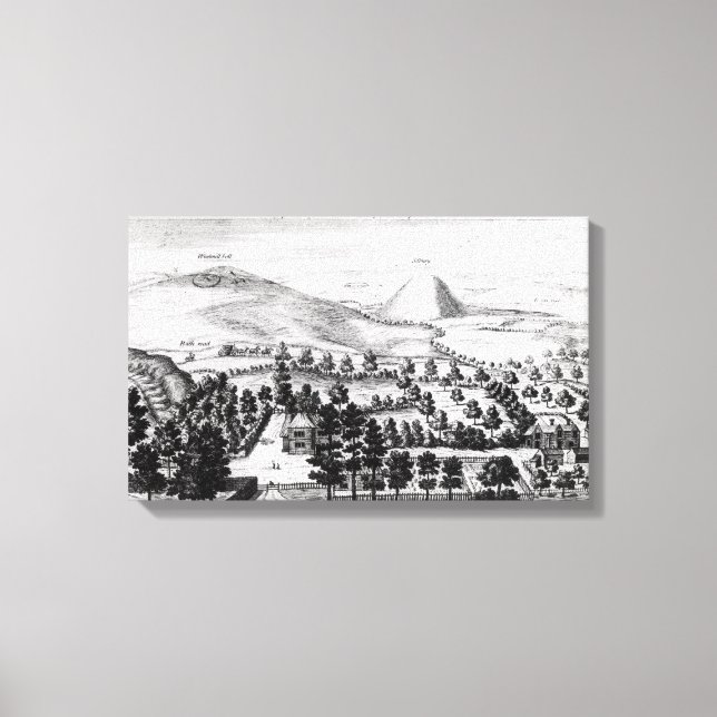 View from Avebury steeple of Silbury Hill Canvas Print (Front)
