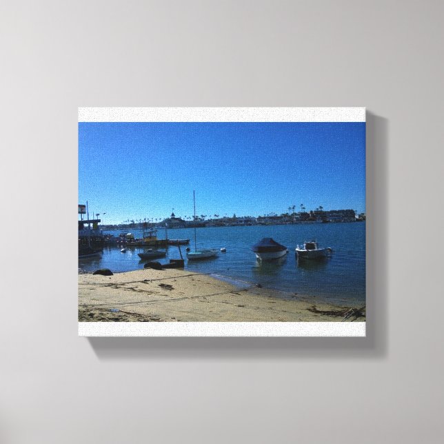 View from Balboa Island, Newport Beach, California Canvas Print (Front)