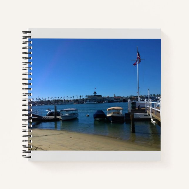 View from Balboa Island, Newport Beach, California Notebook (Front)