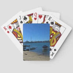 View from Balboa Island, Newport Beach, California Playing Cards