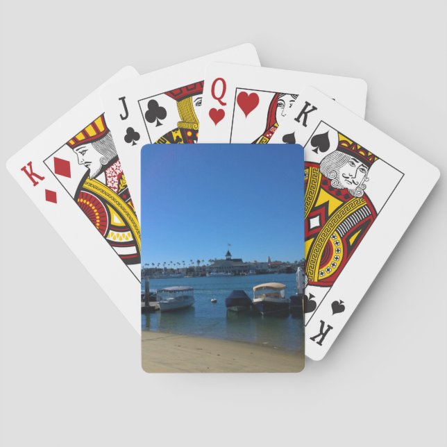 View from Balboa Island, Newport Beach, California Playing Cards (Back)