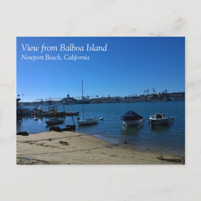 View from Balboa Island, Newport Beach, California Postcard (Front)