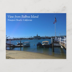 View from Balboa Island, Newport Beach, California Postcard