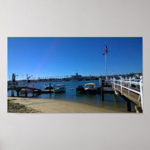 View from Balboa Island, Newport Beach, California Poster